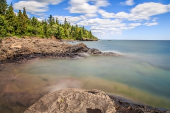 Long Exposure of Waves - Lake Superior, MN