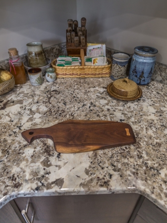Black Walnut Cutting/Serving Board with Cherry Butterfly Inlay